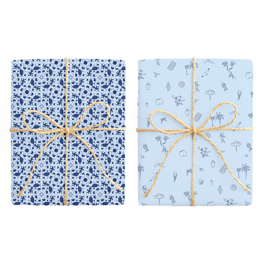 Sea Tile / Australian Beach double-sided wrapping paper
