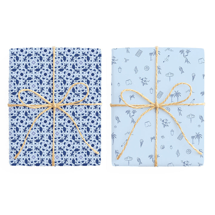 Sea Tile / Australian Beach double-sided wrapping paper