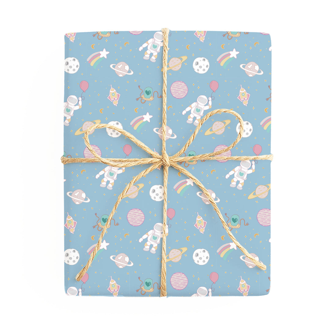 Out of This World / Under the Sea double-sided wrapping paper – side 1