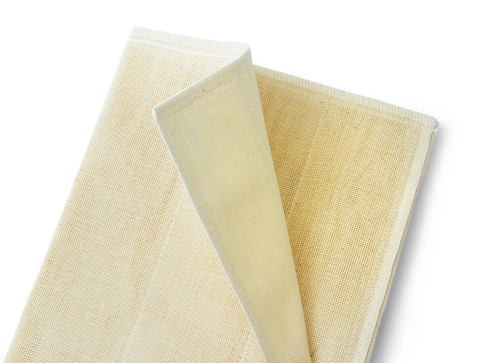 Close-up of Nawrap Natural Cotton tea towel showing its woven texture