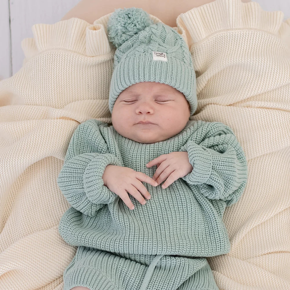 Jumper - Oversized Cotton Knit Sage
