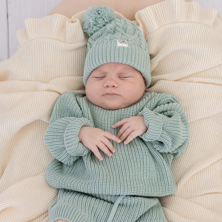 Jumper - Oversized Cotton Knit Sage