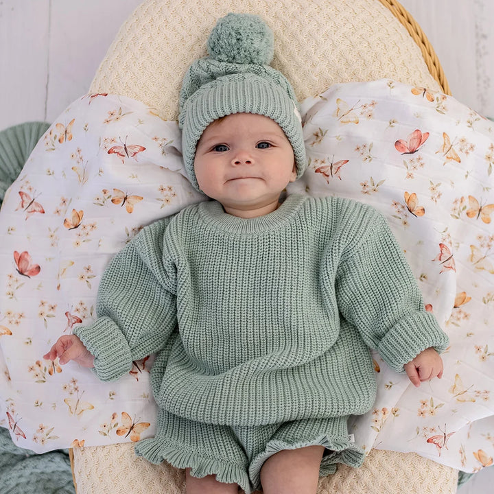 Jumper - Oversized Cotton Knit Sage