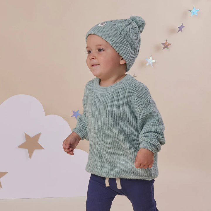 Jumper - Oversized Cotton Knit Sage