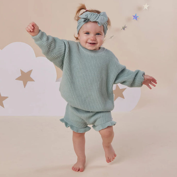 Jumper - Oversized Cotton Knit Sage