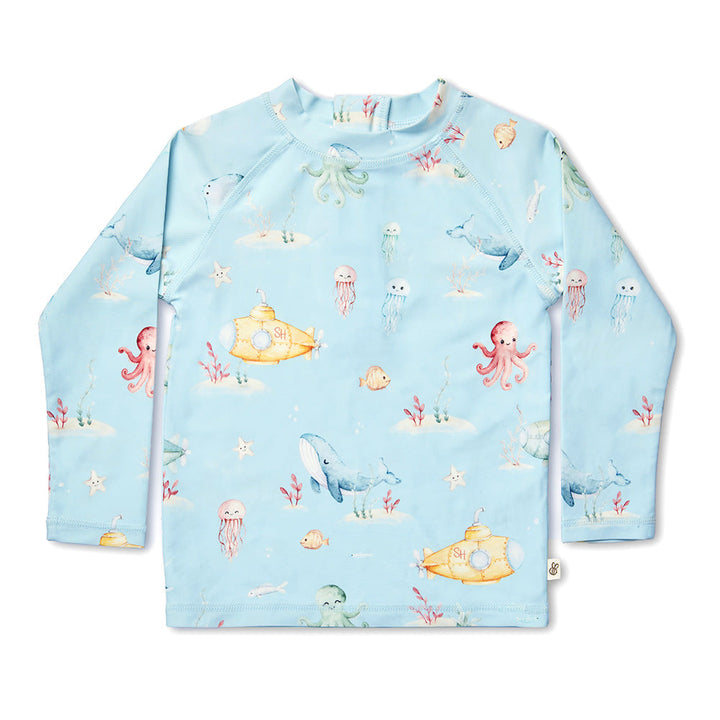 Snuggle Hunny Blue Little Subs Rashie Vest - product detail