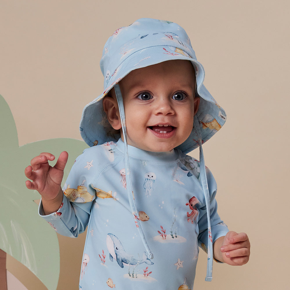 Snuggle Hunny Blue Little Subs Swim Hat - image 1