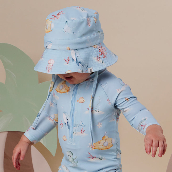 Snuggle Hunny Blue Little Subs Swim Hat - image 3