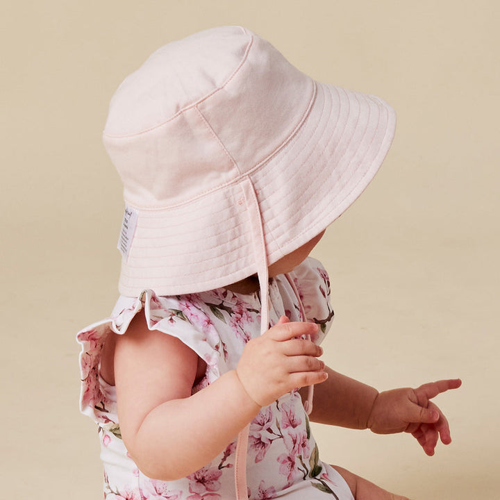 Snuggle Hunny Cherry Blossom Reversible Cotton Bucket Hat - image 3