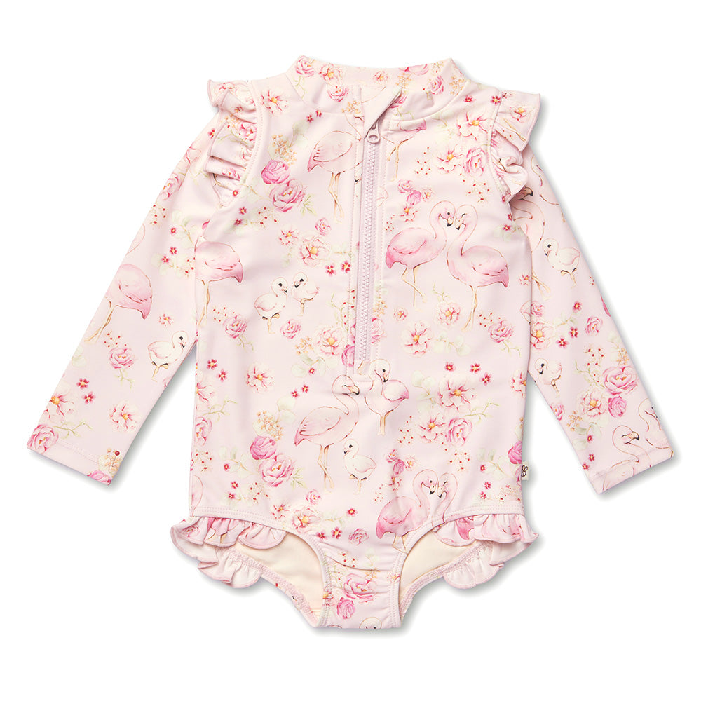 Snuggle Hunny Flamingos Frill Swimsuit - image 2