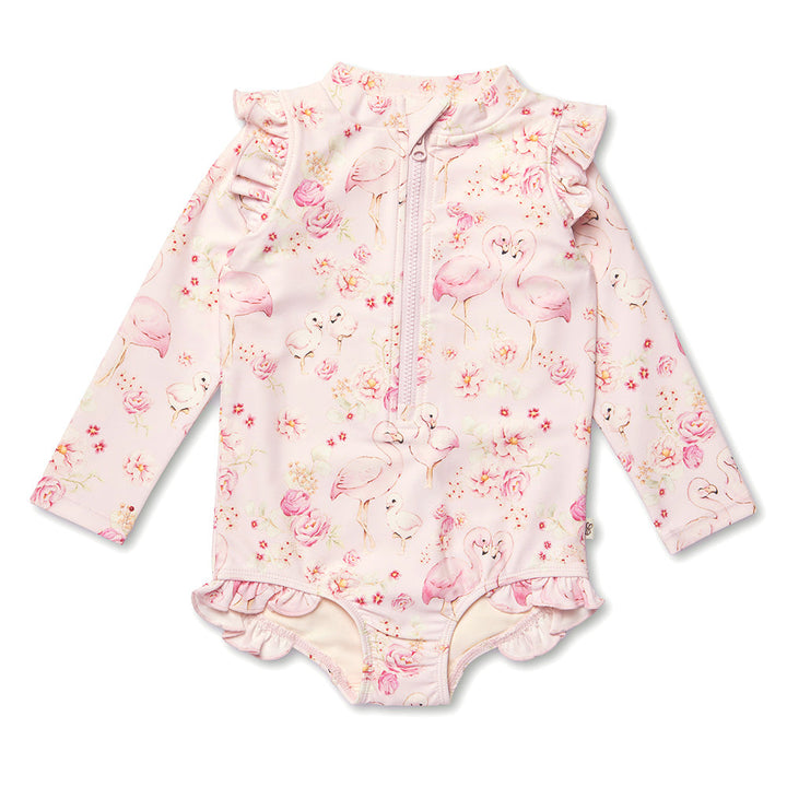 Snuggle Hunny Flamingos Frill Swimsuit - image 2