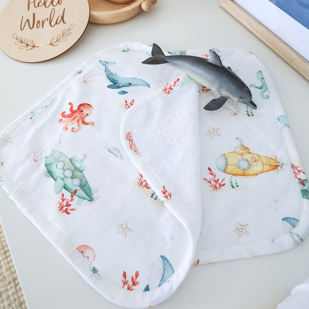 Snuggle Hunny Little Subs Organic Wash Cloths - 3 Pack - image 2