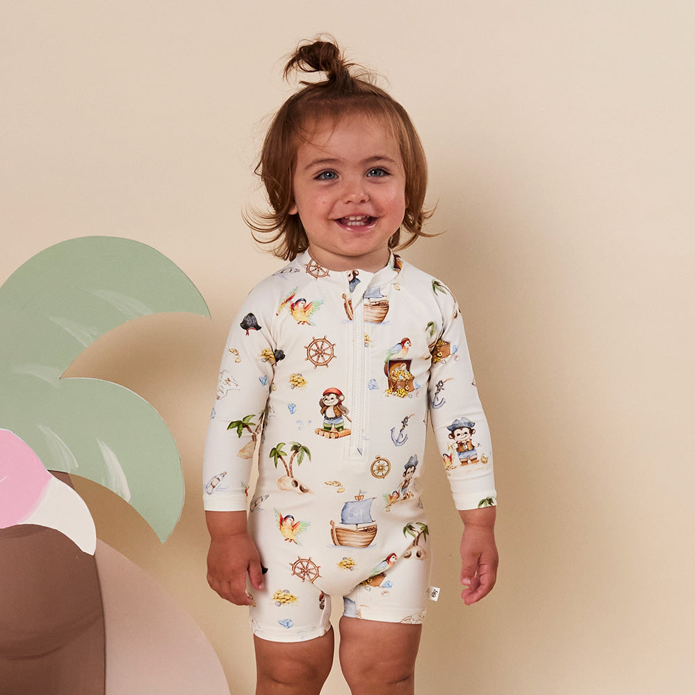 Snuggle Hunny Treasure Island Swim Shortie - image 1