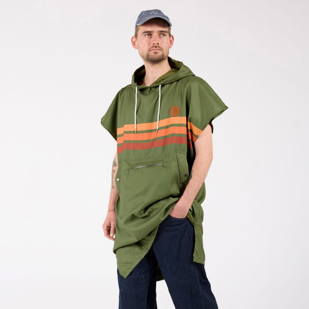 SomerSide Changing Towel Poncho – Stevie (Olive) – detail 2