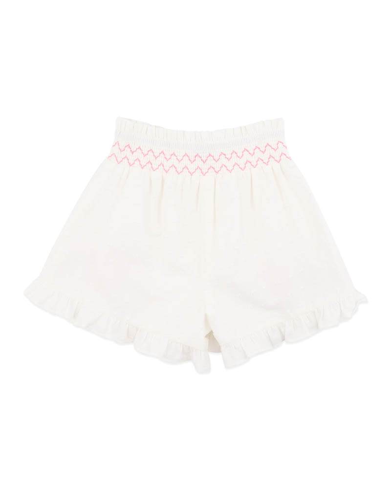 Paradiso Embroidered Shorts – White – view 2