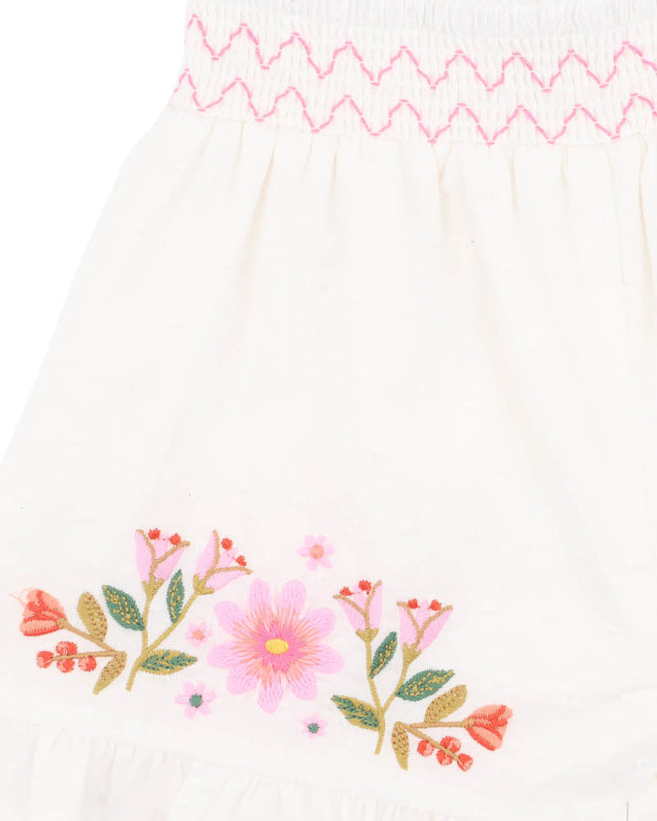 Paradiso Embroidered Shorts – White – view 3