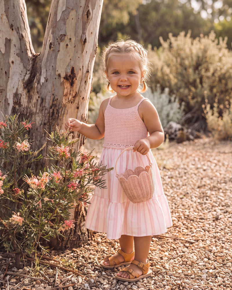 Poppy Knit Bodice Dress – Pink Icing – view 1