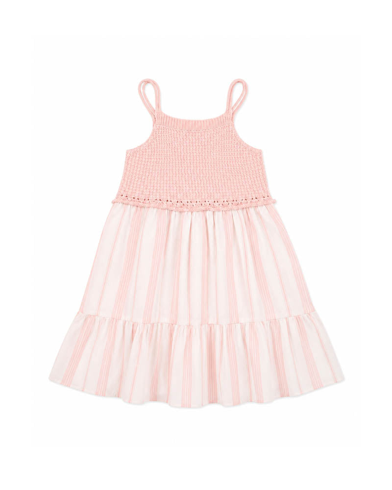 Poppy Knit Bodice Dress – Pink Icing – view 2