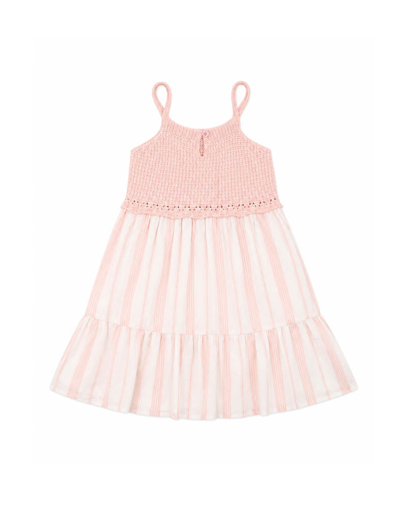 Poppy Knit Bodice Dress – Pink Icing – view 3