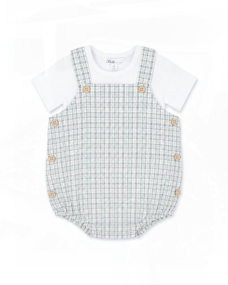 Taylor Check Bodysuit & Tee Set – Sage Check – view 2