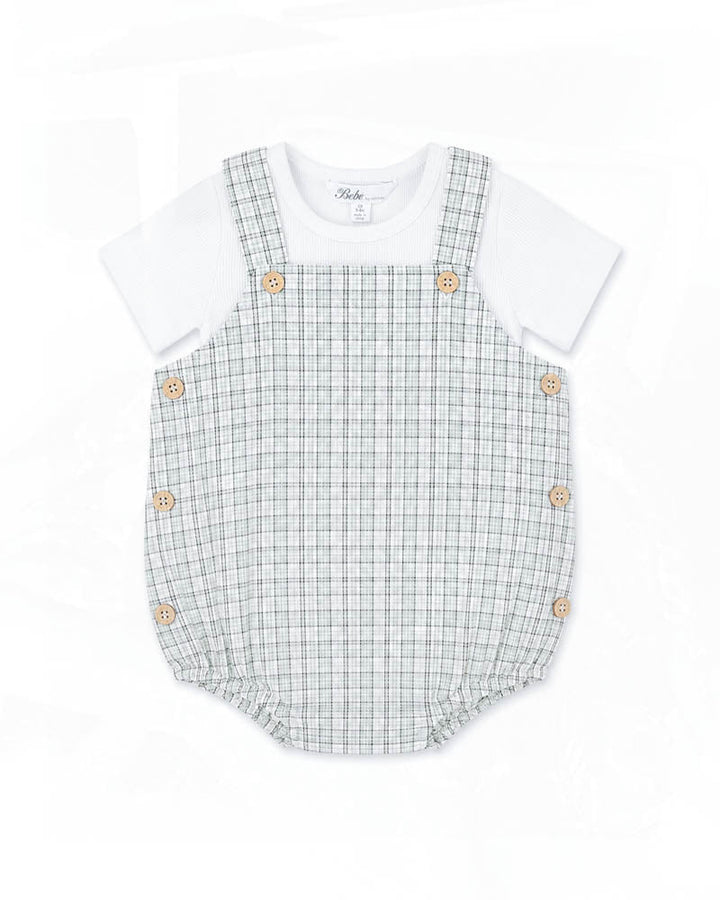Taylor Check Bodysuit & Tee Set – Sage Check – view 2