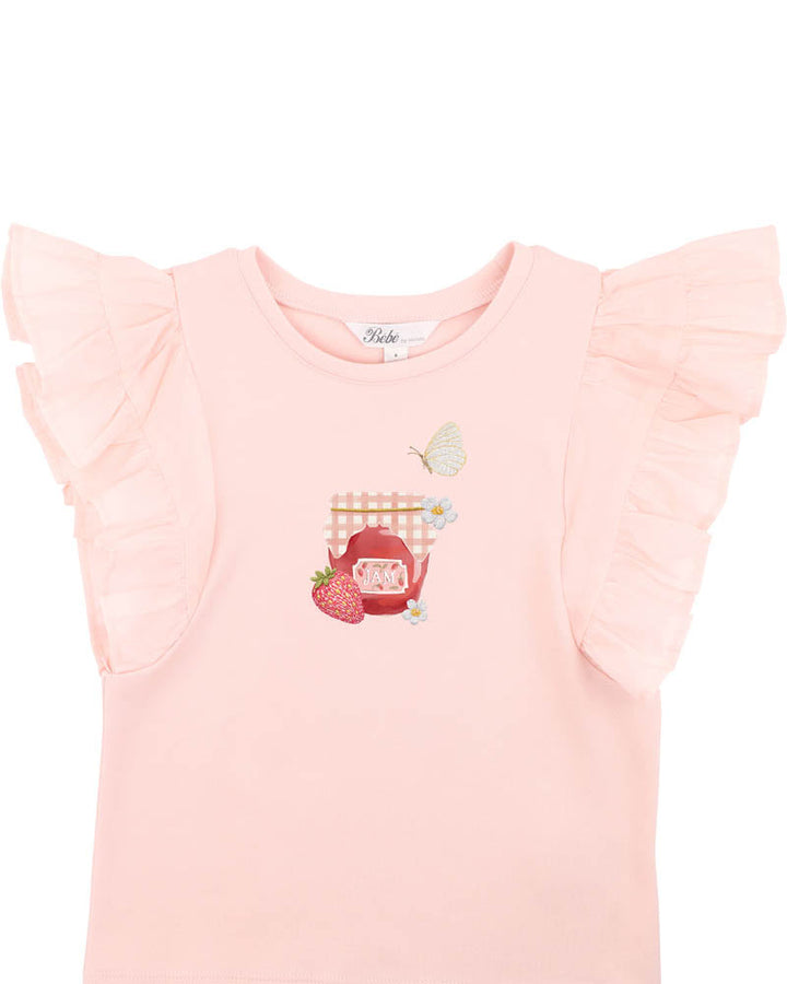 Poppy Organic Jam Tee – Crystal Pink – view 3
