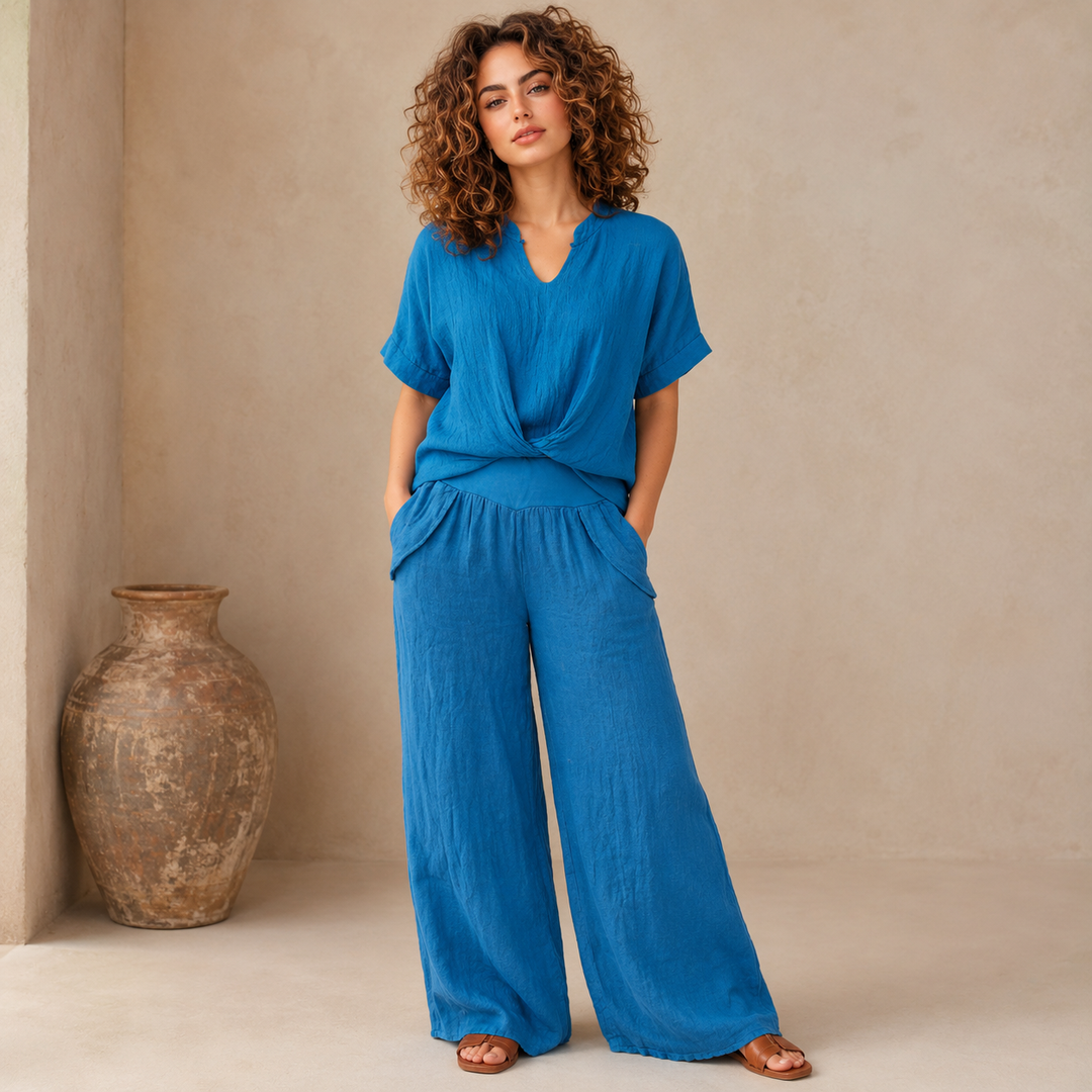 Vera May 6689 cotton top – prussia front