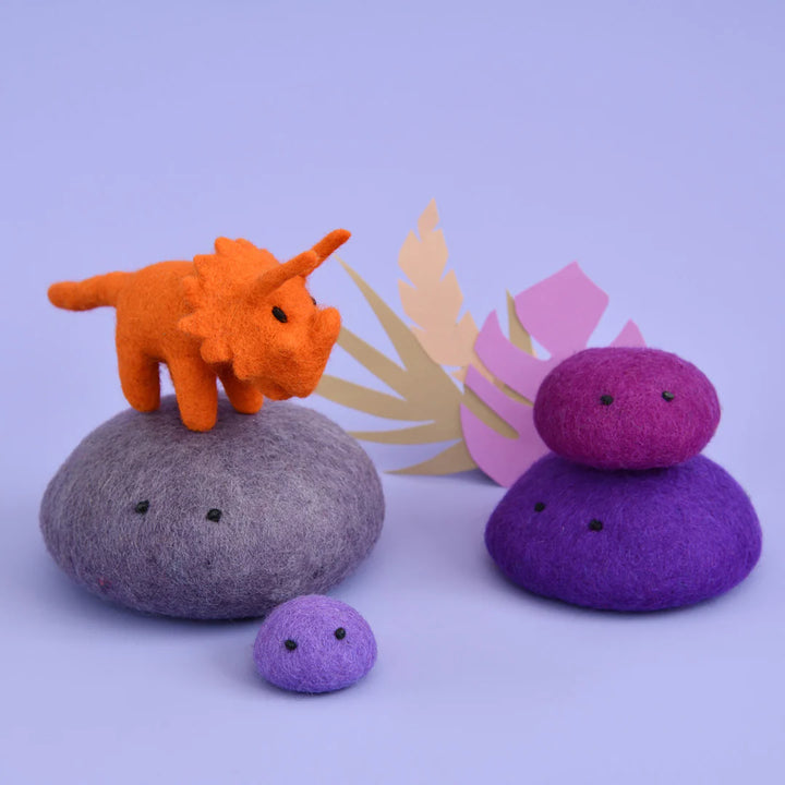 Mini Felt Triceratops