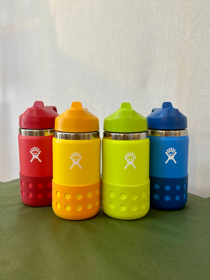 Hydro Flask 12 oz Kids Wide Mouth Straw Lid Bottle Canary