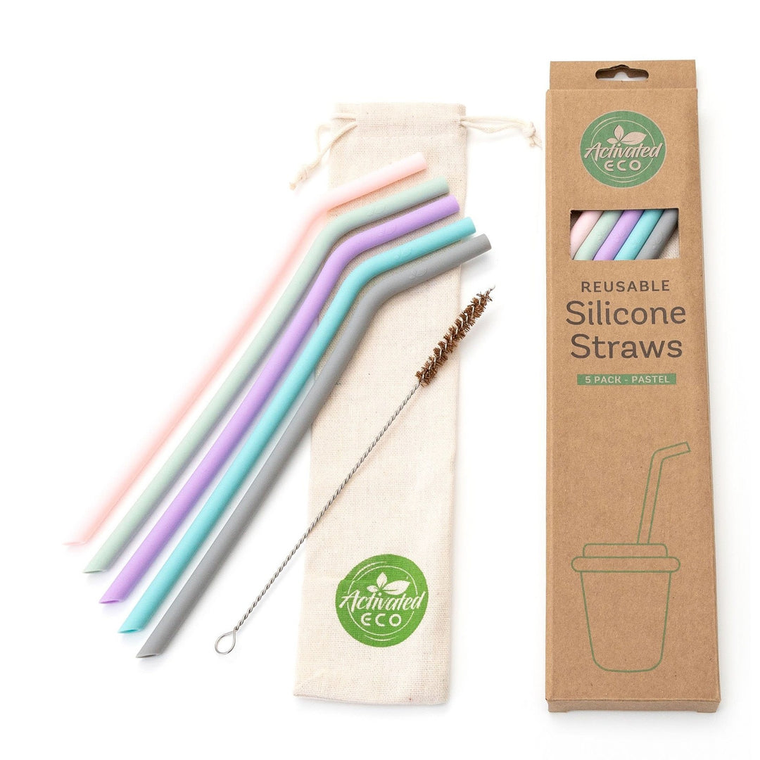 Silicone Straws 5 pk