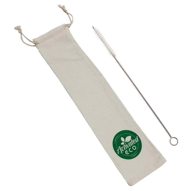 Cotton Straw Pouch and Brush